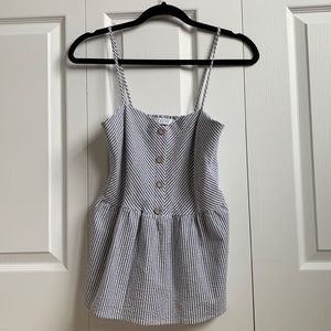 Women’s Gray Pinstriped Tank